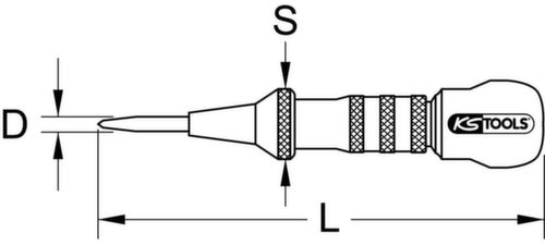 KS Tools Automatik-Körner Technische Zeichnung 1 L