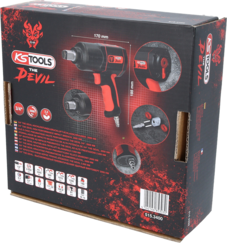 KS Tools 3/4" THE DEVIL Hochleistungs-Druckluft-Schlagschrauber Standard 4 L