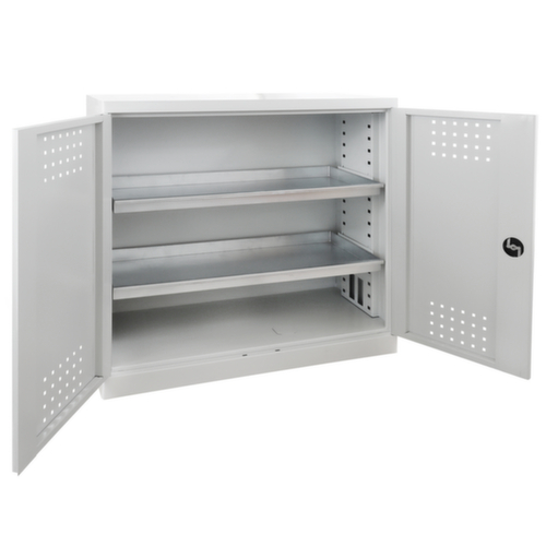 Gefahrstoffschrank mit Wannenböden, Höhe x Breite x Tiefe 1000 x 1000 x 500 mm Standard 3 L