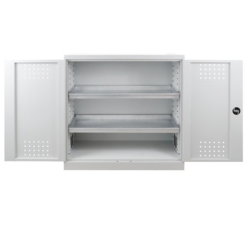 Gefahrstoffschrank mit Wannenböden, Höhe x Breite x Tiefe 1000 x 1000 x 500 mm Standard 4 L