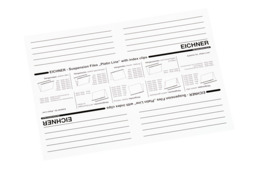 EICHNER Einsteckschild, weiß Standard 2 L