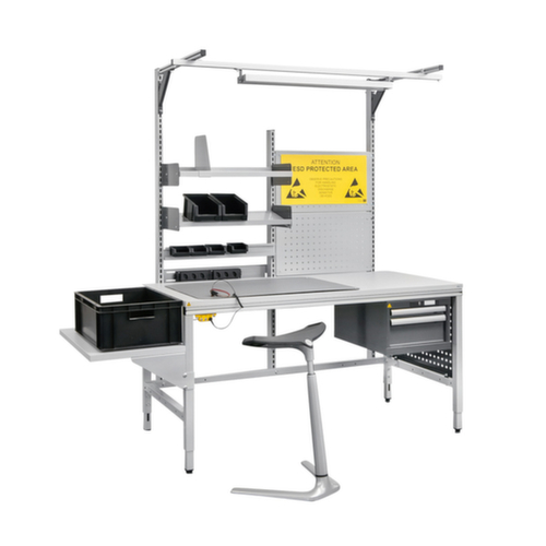 ERGO-line ESD-Arbeitstisch BASIC 4 mit Komplett-Ausstattung Standard 1 L