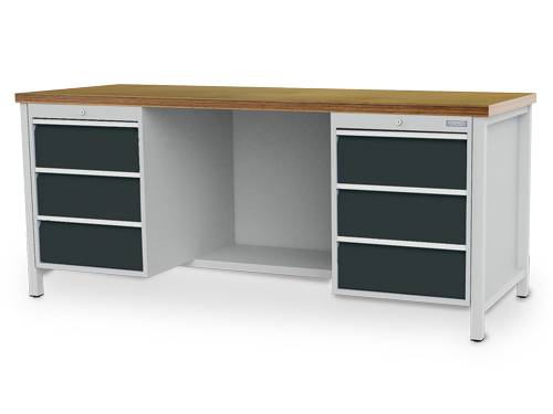 Bedrunka + Hirth Werkbank mit Rückwand Standard 1 L