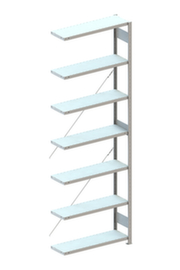 META System-Steckregal CLIP Anbaufeld, Höhe x Breite x Tiefe 3000 x 1006 x 336 mm, 7 Böden