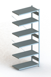 META Universal-Steckregal S3 Clip 150, Höhe x Breite x Tiefe 2500 x 1006 x 536 mm, 6 Böden