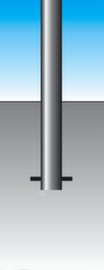 Sperrpfosten mit spitzem Kopf, Höhe 900 mm, Zum Einbetonieren