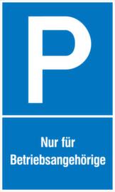 Parkplatzschild, Wandschild