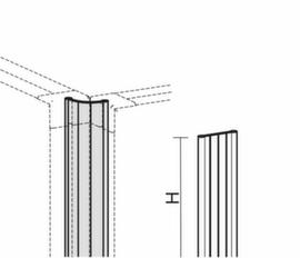 Gera Winkelverbindung Pro BasicLine für Trennwand, Höhe 400 mm