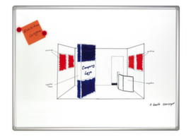 Whiteboard für Wandschienen-System, Höhe x Breite 900 x 1200 mm