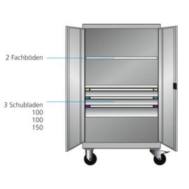 Thurmetall Mobiler Flügeltürenschrank, Breite 1005 mm