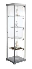 Standvitrine Design, Höhe x Breite x Tiefe 1800 x 450 x 450 mm, 4 Böden