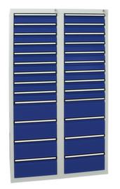 stumpf Schubladenschrank ST 410, 26 Schublade(n), RAL7035 Lichtgrau/RAL5010 Enzianblau