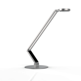 Luctra LED-Schreibtischleuchte Radial Table Base mit biologisch wirksamem Licht, Licht kalt- bis warmweiß - biologisch wirksames Licht, silber