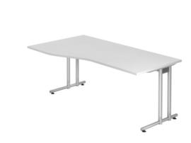 EDV-Schreibtisch Terra Nova, Breite x Tiefe 1800 x 800 mm, Platte weiß