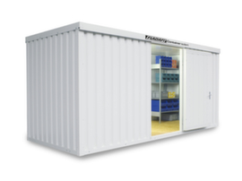 Säbu Isolierter Materialcontainer FLADAFI® IC 1500 mit Fußboden fertig montiert