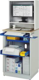 RAU PC-Schrank adlatus 2015 mit Rolllade, RAL7035 Lichtgrau/RAL7035 Lichtgrau