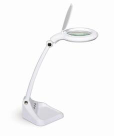 MAUL Dimmbare LED-Lupenleuchte MAULiris, Licht kaltweiß (tageslichtweiß), weiß