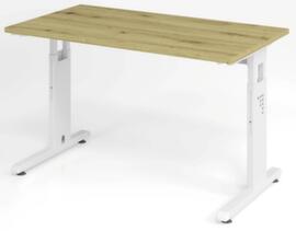 Schmaler Schreibtisch Mini-Office O-Serie mit C-Fußgestell