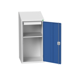 bott Pultschrank verso, RAL7035 Lichtgrau/RAL5010 Enzianblau