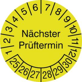 Runde Prüfplakette ohne Jahresfarbe