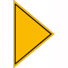 Hinweisschild SafetyMarking® Gashaupthahn, "Richtungspfeil für 11.2831 (Gashaupthahn)"