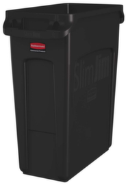 Rubbermaid Wertstoffsammler Slim Jim® mit Lüftungskanälen, 60 l, braun