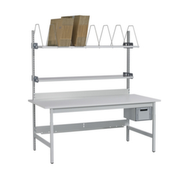 ERGO-line Komplett-Packtisch Budget mit Böden und Steckbügeln, Breite x Tiefe 1600 x 900 mm