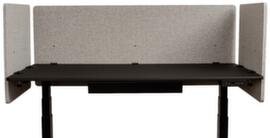 LUXOR Schallabsorbierende Tischtrennwand RECLAIM, Höhe x Breite 600 x 600 mm, Wand hellgrau