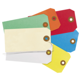 Cremefarbene Anh&auml;nger ohne Metalldraht 90 x 44 mm