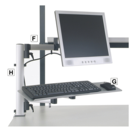 Tastatur-und Mausablage mit Gelenkarm