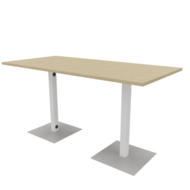 Quadrifoglio Stehtisch Greko für Besprechungen, Höhe x Breite x Tiefe 1070 x 2100 x 1000 mm, Platte Eiche