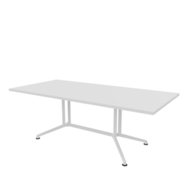Quadrifoglio Konferenztisch X2, Breite x Tiefe 2100 x 1000 mm, Platte weiß