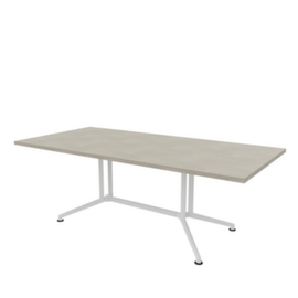 Quadrifoglio Konferenztisch X2, Breite x Tiefe 2100 x 1000 mm, Platte Beton