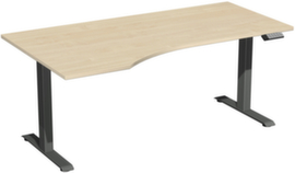 Gera Elektrisch höhenverstellbarer Freiform-Schreibtisch Elevate Basic mit T-Fußgestell