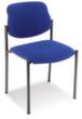 Nowy Styl 6-fach stapelbarer Besucherstuhl Style mit Polstern, Sitz Stoff (100% Kunstfaser), blau