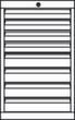 PAVOY Schubladenschrank Basis Plus, 8 Schublade(n) Technische Zeichnung 1 S