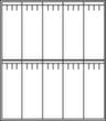 C+P Doppelstöckiger Umkleideschrank Evolo lichtgrau mit untergebauter Sitzbank + 5x2 Abteile + Dekortüren Technische Zeichnung 1 S