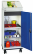 stumpf Fahrbarer Werkzeugschrank Serie 3000, RAL7035 Lichtgrau/RAL5010 Enzianblau