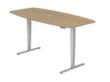 Elektrisch höhenverstellbarer Konferenztisch mit Memory-Funktion, Breite x Tiefe 2200 x 1030 mm, Platte Eiche