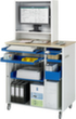 RAU Mobiler PC-Schrank adlatus 2665 mit Rolllade, RAL7035 Lichtgrau/RAL7035 Lichtgrau