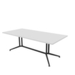 Quadrifoglio Konferenztisch X2, Breite x Tiefe 2100 x 1000 mm, Platte weiß