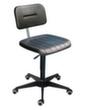 ESD-Arbeitsstuhl, Sitz PU-Schaum mit Stahleinlage schwarz, mit Rollen
