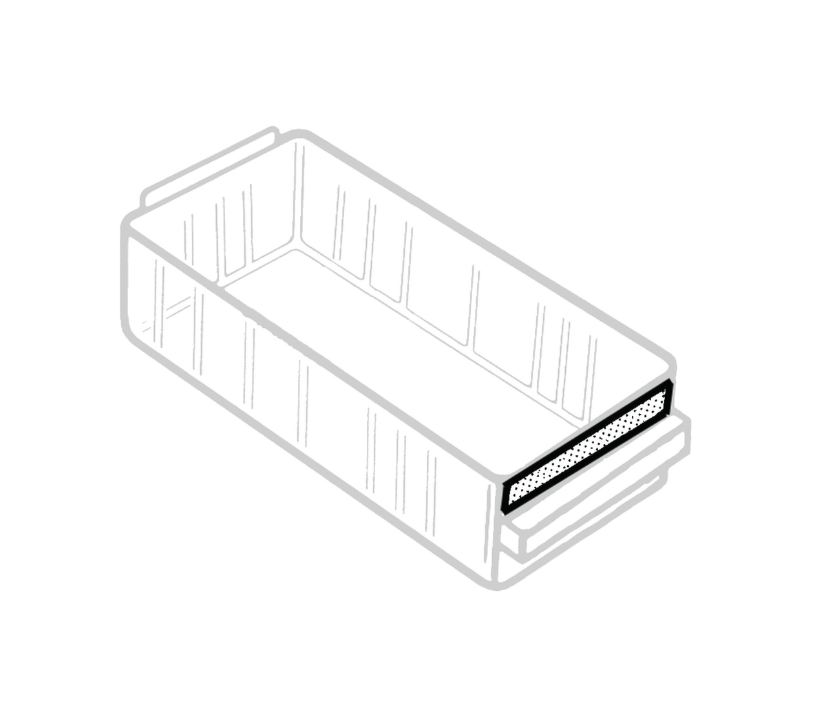 raaco Robustes Klarsichtmagazin 1240-123 mit Metallrahmen, 40 Schublade(n), dunkelblau/transparent Technische Zeichnung 2 ZOOM