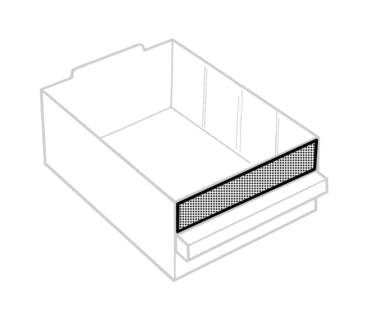 raaco Robustes Klarsichtmagazin 250/8-2 mit Metallrahmen, 8 Schublade(n), dunkelblau/transparent Detail 1 ZOOM