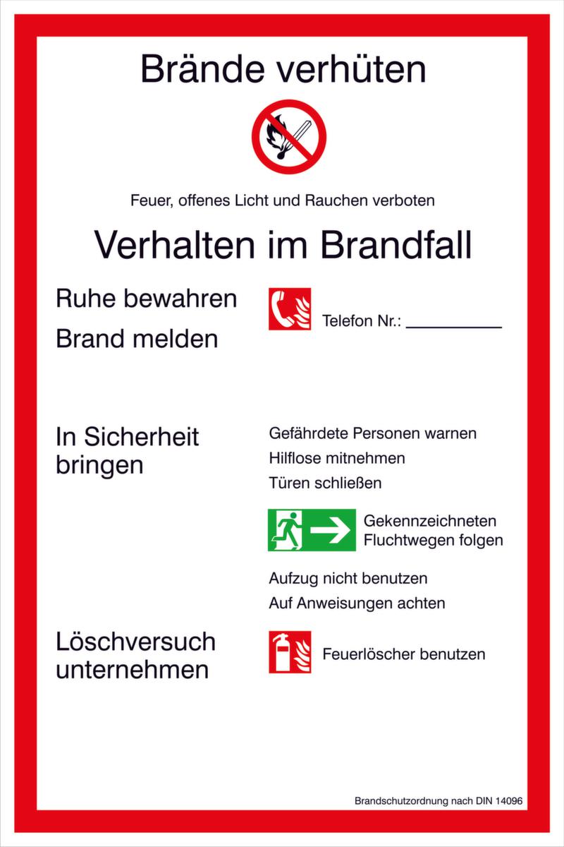 Langnachleuchtendes Brandschutzschild Standard 8 ZOOM