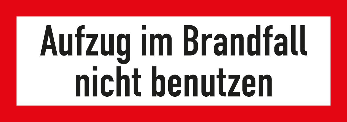 Brandschutzschild mit Text Standard 6 ZOOM