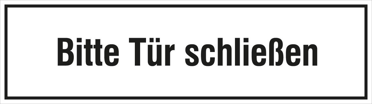 Türschild "Bitte Tür schließen" Standard 1 ZOOM