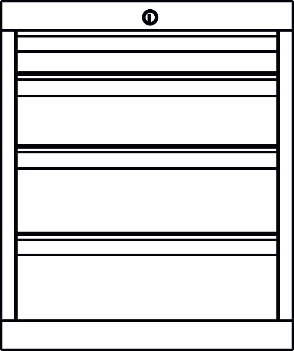 PAVOY Schubladenschrank Basis Plus Technische Zeichnung 2 ZOOM