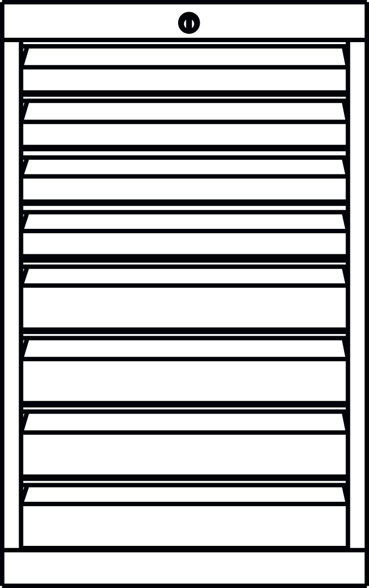 PAVOY Schubladenschrank Basis Plus, 8 Schublade(n) Technische Zeichnung 1 ZOOM