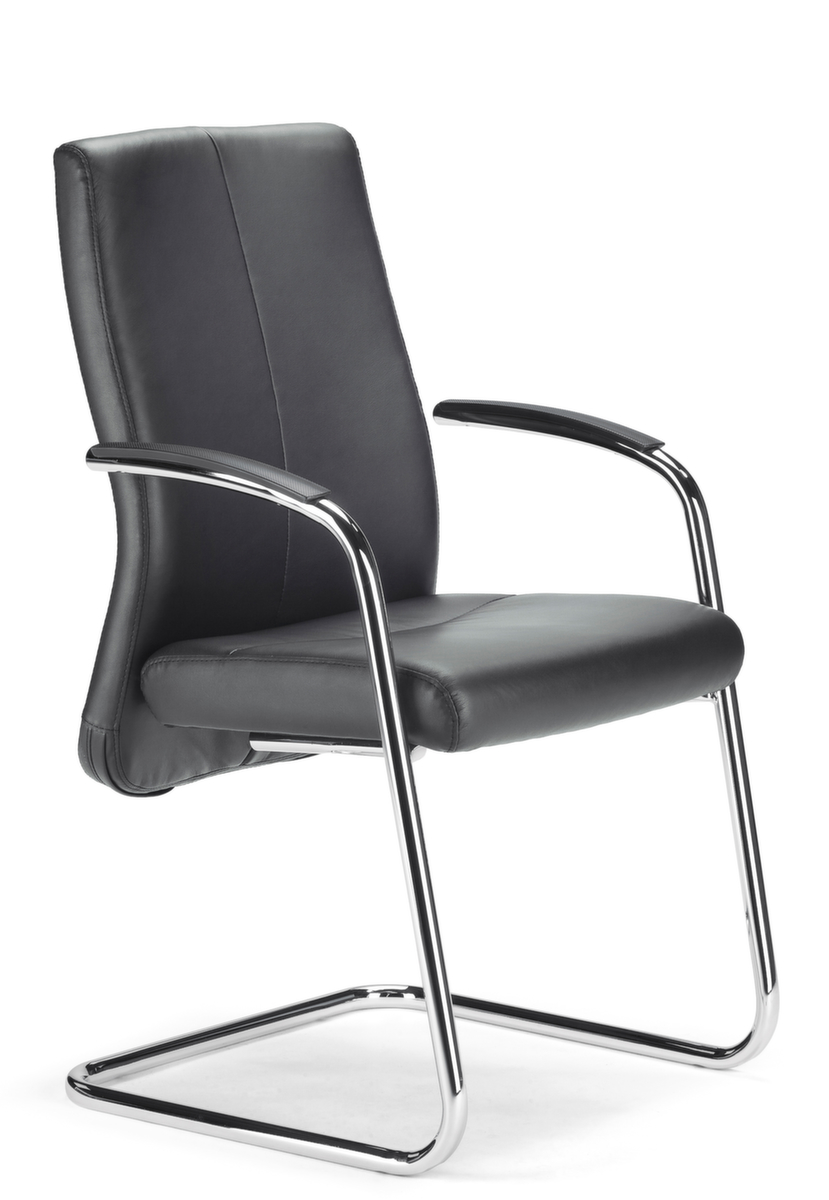 ROVO-CHAIR Konferenzstuhl ROVO XL 5410 A 5-04 mit Armlehnen, Sitz Nappaleder, schwarz Standard 1 ZOOM